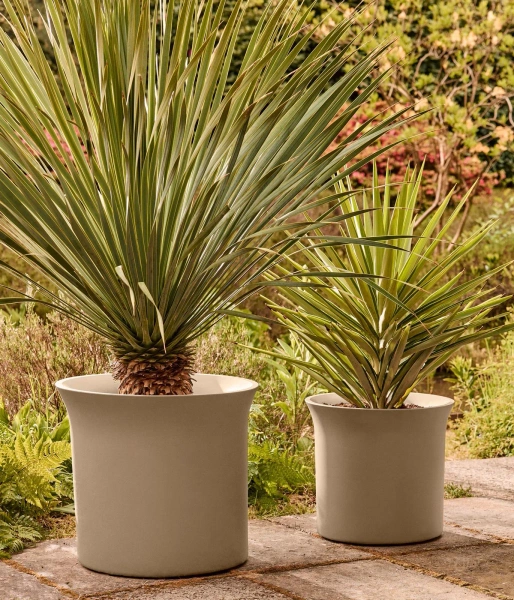 June Tulip 47/43 beżowa donica do ogrodu balanced beige