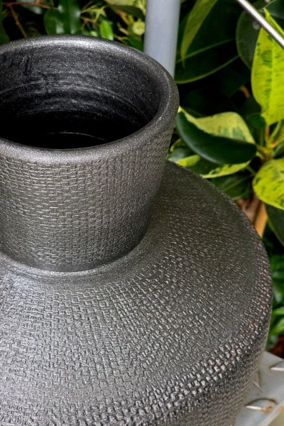 Porto Vase 25/29 ceramiczny wazon antracytowy metalik