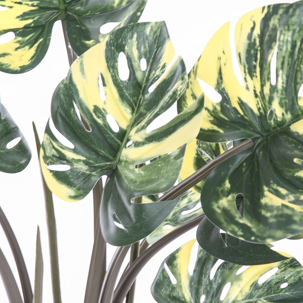 Sztuczna Monstera dziurawa Variegata żółta 60 cm