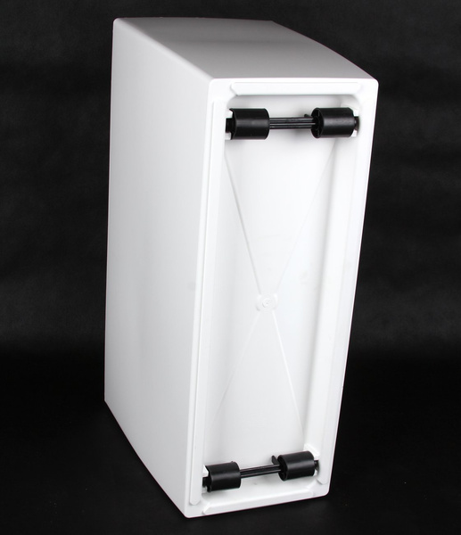 MARBELLA 76x31/45 donica prostokątna na kółkach biała z połyskiem