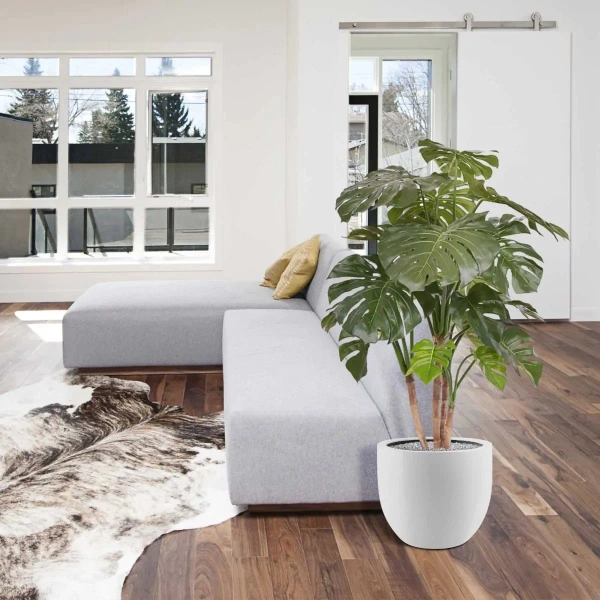 Sztuczna Monstera 140 cm na drewnianych pniach deluxe