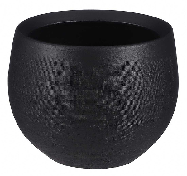 DOURO 16/13 cm mała czarna kulista osłonka ceramiczna