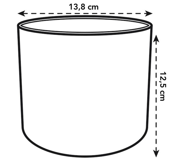 B. For Soft Round 14 cylindryczna doniczka zielony liść