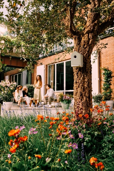 Cosy budka domek dla ptaków beżowy mushroom beige