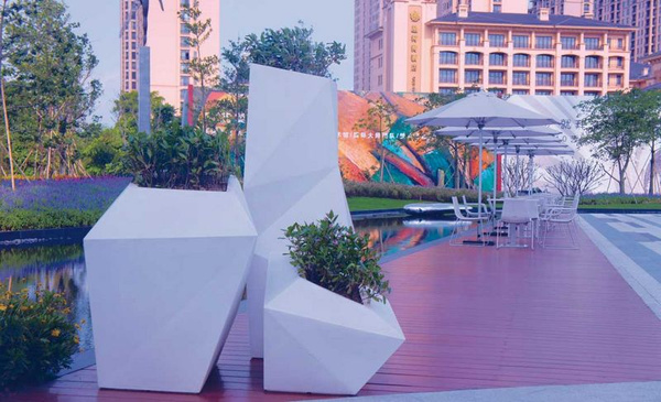 FAZ XL VONDOM 61x68/159 wysoka donica designerska biała