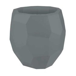 Elho Pure Edge 47/45 duża popielata donica geometryczna
