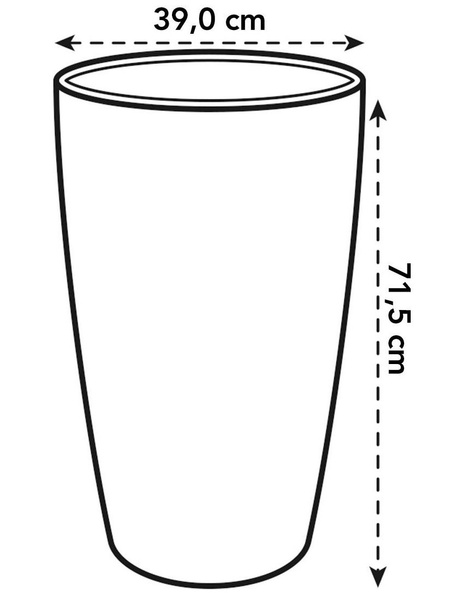 Elbrus Diamond HIGH 46/90 doniczka wysoka czarna metalik połysk