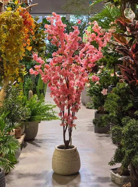 Sztuczne drzewko Wiśnia japońska 175 cm różowa