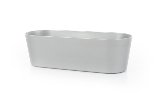 Flori 27x10/8 cm osłonka podłużna srebrna