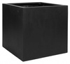 Block L 50x50/50 czarna kwadratowa duża donica kamienna