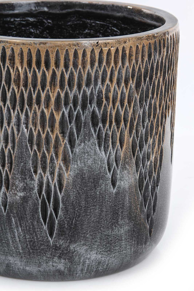 UNIVERSE COMET CYLINDER 28/27 cylindryczna doniczka brązowa