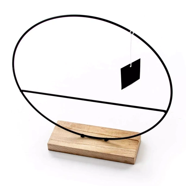 Podpórka na roślin koło na drewnie 30 cm z poprzeczką