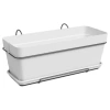 Capri Box Balcony 50 biała podłużna doniczka na poręcz