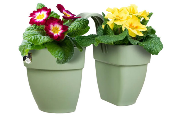 Vibia Flower Twin 21 doniczka dwustronna balkonowa pistacjowa pistachio green