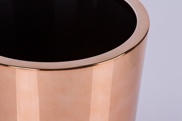 TUIT 33/61 chromowana miedziana donica z wkładem COPPER