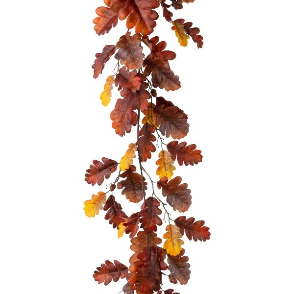 Sztuczne jesienne liście Dębu girlanda pnącze 180 cm