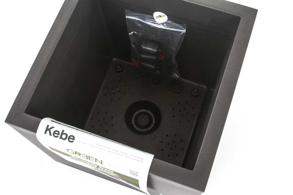 Kebe Quadro 40x40/40 donica na kółkach kwadratowa antracytowa