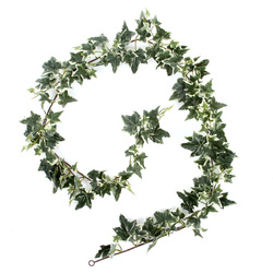 Sztuczny Bluszcz zwisający girlanda pnącze 180cm biało zielony gęsty