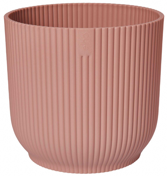 Vibes Fold Round 22 różowa doniczka karbowana Elho  / delicate pink