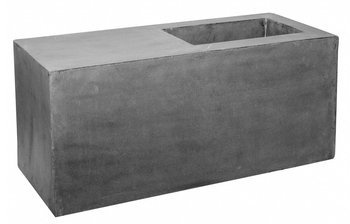 Jort Seating S 100x40/45 szara donica siedzisko prostokątna