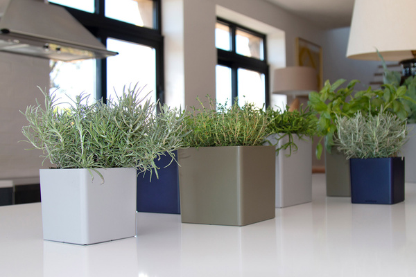 OSLO 14x14/14 doniczka kwadratowa kubik szara