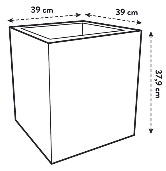 VIVO NEXT SQUARE 40x40/40 donica kwadratowa biała