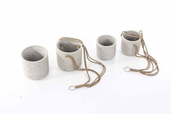 Charlie XXS 10,6/9,9 doniczka wisząca cylindryczna czarna