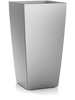 LECHUZA CUBICO 40x40/75 donica srebrna metalik
