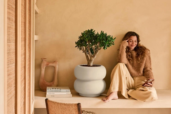 Amber Roll Low 43/40 designerska donica biała