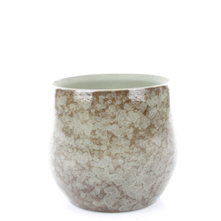 OLIVER 19/17 doniczka ceramiczna szkliwiona zielona