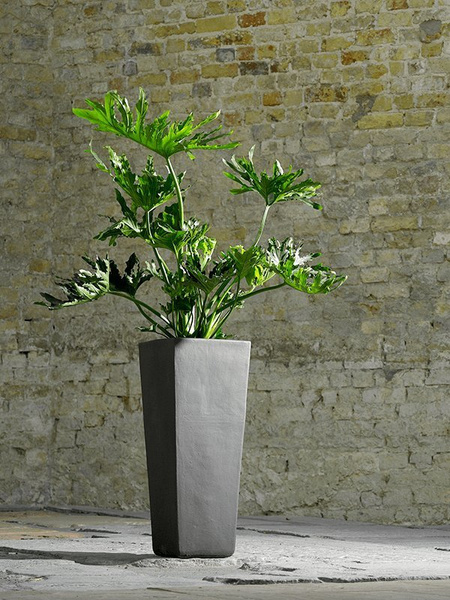 ANTHRACITE KUBIS 36x36/90 donica betonowa wysoka kwadratowa grafitowa