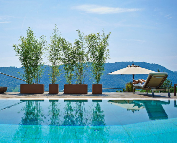 KUBE CASETTA 100x40/40 donica prostokątna niska brązowa rust