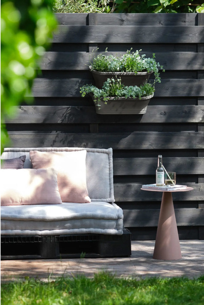 Corsica Vertical Forest Large antracytowe doniczki na ścianę 2 sztuki