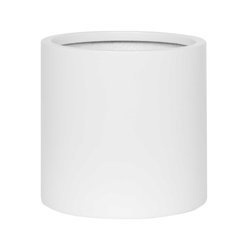 Puk L 25/25 cylindryczna donica z włókna szklanego biała matowa