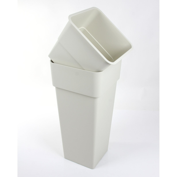 DUO Quadro 38x38/80 donica wysoka kwadratowa z wkładem antracytowa