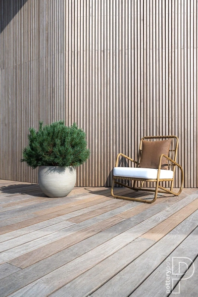 Mini Orb L 32/27 kulista donica kamienna beżowa beige washed