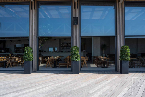 Bouvy M 30x30/60 wysoka donica kolumnowa szara