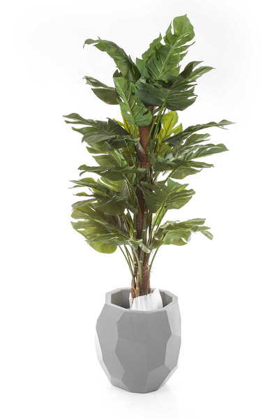 Elho Pure Edge 40/38 popielata donica designerska