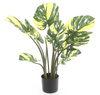 Sztuczna Monstera dziurawa Variegata żółta 60 cm