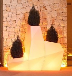 FAZ by VONDOM donice podświetlane LED biały neutral