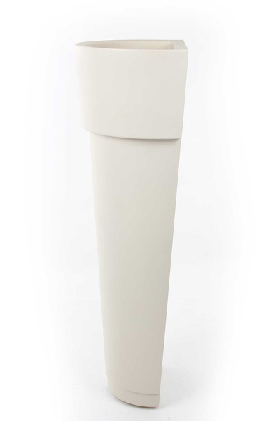 MARCANTONIO 51x35/120 donica półkole kremowa mocowana do ściany