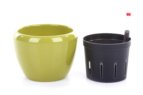 Zestaw do hydroponiki 9/7 Venus w zielonej szkliwionej osłonce ceramicznej