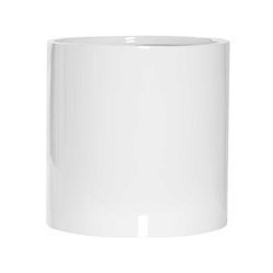 Puk L 25/25 cylindryczna donica z włókna szklanego biała z połyskiem