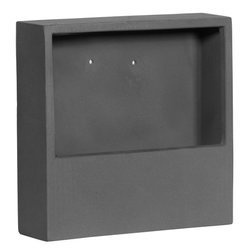 Jack Wally XS 30x30x9 designerska doniczka na ścianę kwadratowa szara kamienna