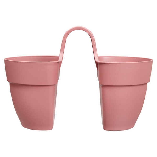 Vibia Flower Twin 21 doniczka dwustronna balkonowa różowa dusty pink
