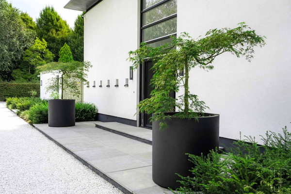 Max L 50/50 donica cylindryczna szara