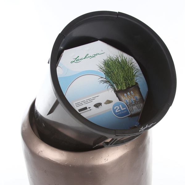 LOFT NEW 32/120 smukła wysoka donica połysk lustra wkład samonawadniający