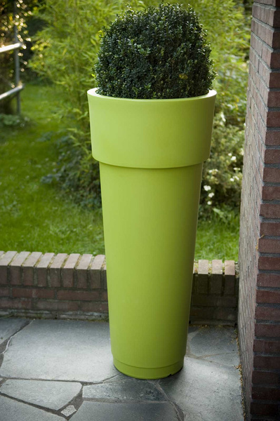 MARCANTONIO 50/120 wysoka donica z rantem ciemno-brązowa ethnic