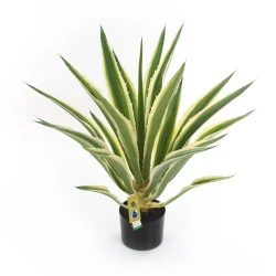 Sztuczna Agawa 70 cm zielono-żółta Weatherproof UV