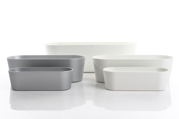 Flori 36x14/11 cm doniczka prostokątna fioletowa